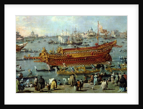 The Departure of the 'Bucentaur' Towards the Venice Lido on Ascension Day by Francesco Guardi