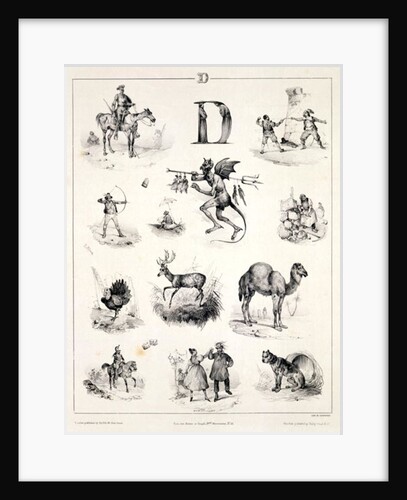 Letter D from an alphabet primer by Victor Adam