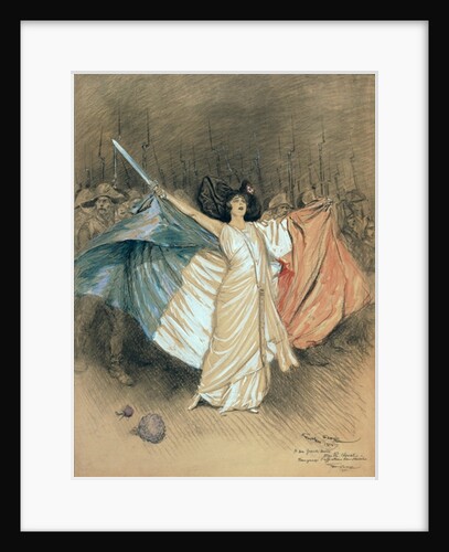 Marthe Chenal Singing 'La Marseillaise', 1914 by Georges Bertin Scott