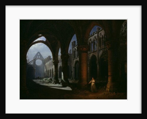 Interior of an Abbey in Ruins, 1848 by Hippolyte Victor Valentin Sebron