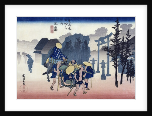 Morning Mist at Mishima by Ando or Utagawa Hiroshige