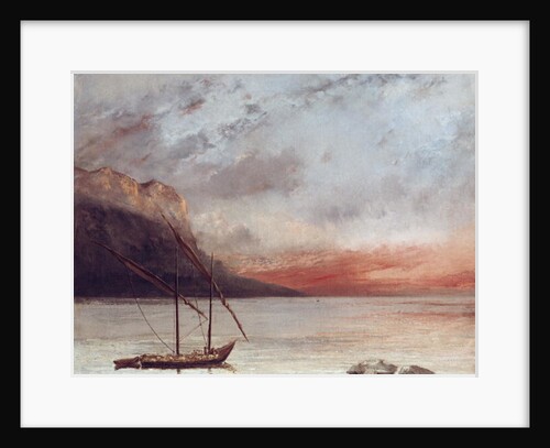 Sunset over Lake Leman, 1874 by Gustave Courbet