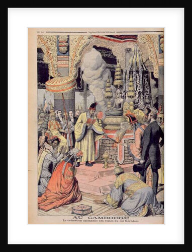 Solemn cremation of King Norodom I King of Cambodia by French School