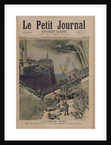 An Accident Aboard the 'Victoria', the Death of Admiral Tyron and 359 Officers and English Sailors by Henri Meyer
