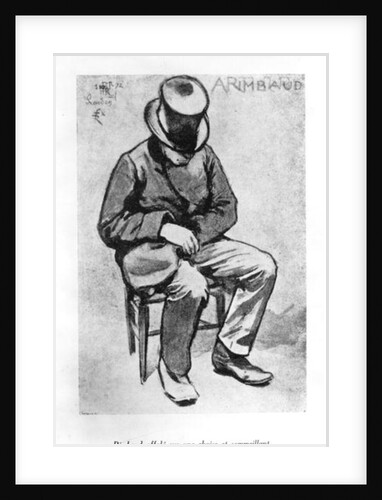 Arthur Rimbaud slumped on a chair and dozing, in London, 1872 by Felix Elie Regamey