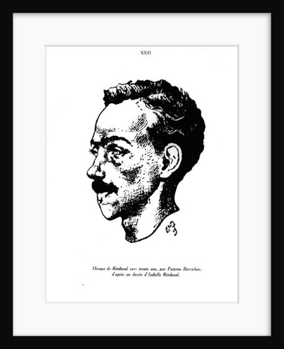 Portrait of Arthur Rimbaud made after a drawing by Isabelle Rimbaud after 1891 by Paterne Berrichon