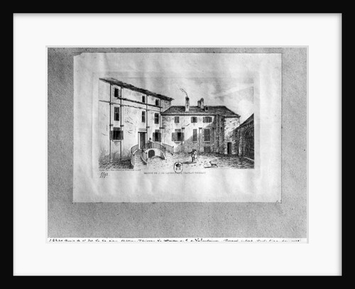 Jean de La Fontaine's House at Chateau-Thierry, 1838 by Charles Nicolas Ransonnette