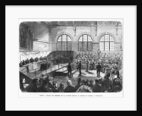 Members of the Commune being court martialled at Versailles, 1872 by French School