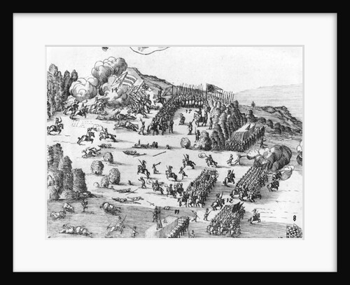 General view of the battle of Muhlberg, detail, 24th April 1547 by German School