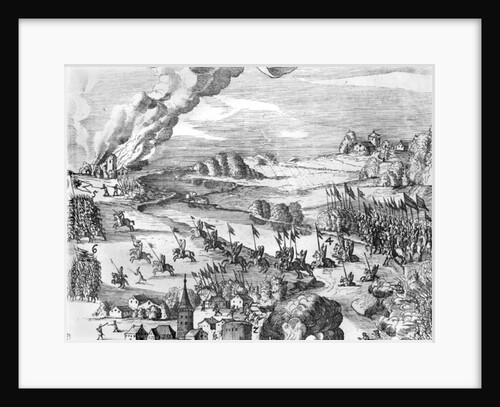 General view of the battle of Muhlberg, detail, 24th April 1547 by German School