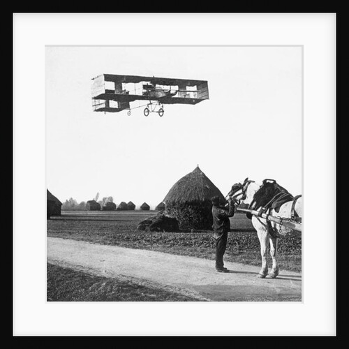 Flight by Henri Farman from Chalons to Reims by French Photographer