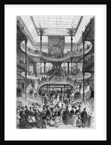 The New Staircase in 'Au Bon Marche' by Frederic & Deroy Auguste (19th century) Lix