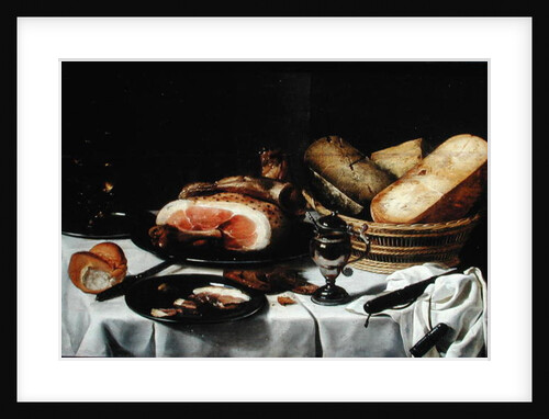 Still Life with Ham by Pieter Claesz