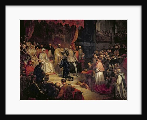 The Abdication of Charles V 1841 by Louis Gallait
