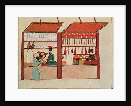 Ms 1671 A Shop Selling Different Merchandise, c.1580 by Islamic School