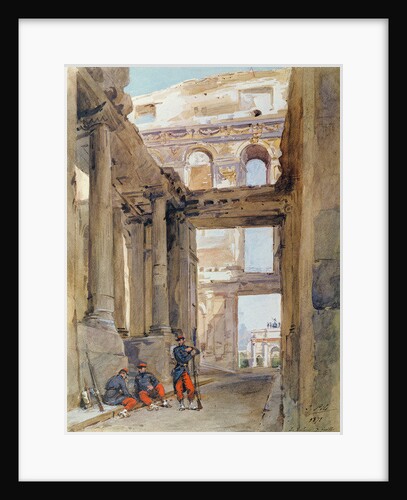 Soldiers in the Ruins of the Tuileries, 7th July 1871 by Isidore Pils