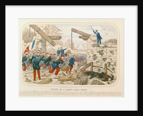 Entrance of the Army into Paris, 21st May 1871 by French School