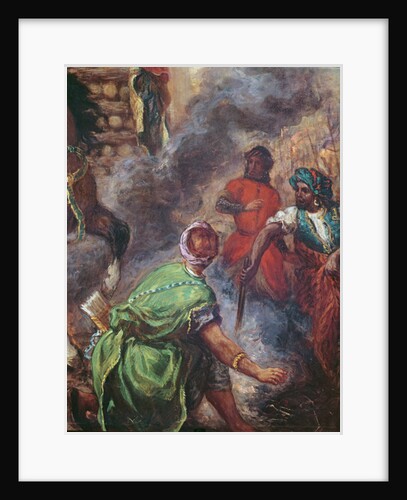 Olinda and Sophronia on the Pyre by Ferdinand Victor Eugene Delacroix