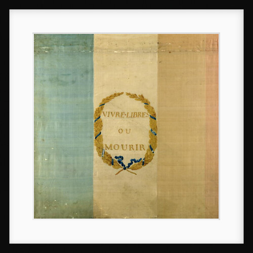 Tricolore with the motto 'Live Free or Die', 1792 by French School