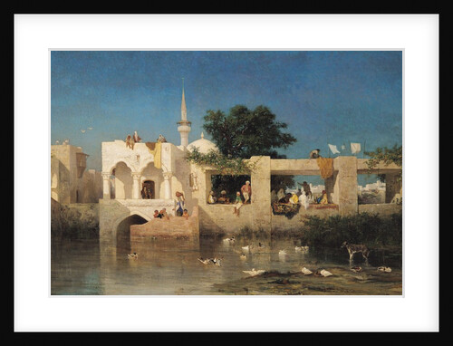 Cafe in Adalia, 1856 by Charles Emile de Tournemine