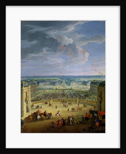 Perspective View from the Chateau of Versailles of the Place d'Armes and the Stables, 1688 by Jean-Baptiste Martin
