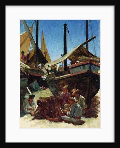Anzio, The Port by Antoine Auguste Ernest Herbert or Hebert