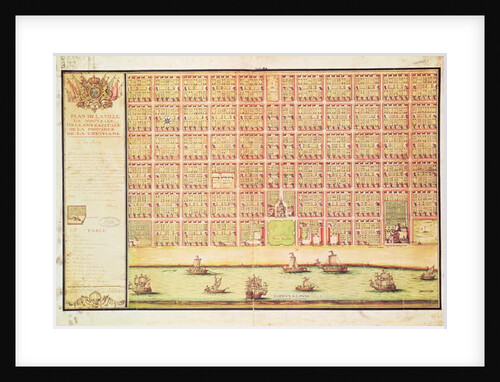 Plan of New Orleans, 1738 by French School