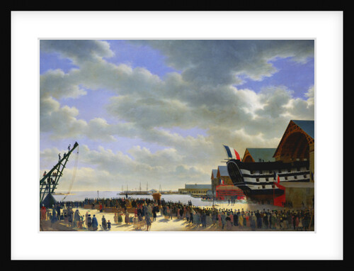 The Launch of 'Le Friedland' at Cherbourg, 4th April 1840, c.1840-54 by Antoine Chazal