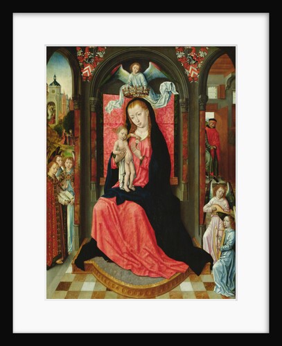 Madonna Enthroned Surrounded by Angels by Master of the Legend of St. Ursula