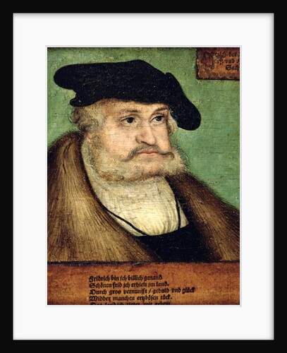 Portrait of Friedrich III Elector of Saxony, 1532 by Lucas the Elder Cranach