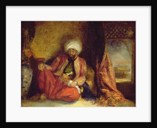 A Turk Smoking a Pipe by Henri Decaisne