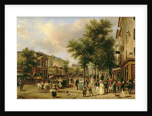 View of Boulevard Montmartre, Paris, 1830 by Giuseppe Canella