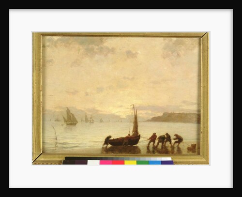 Return from Fishing with Setting Sun by Eugene Louis Boudin