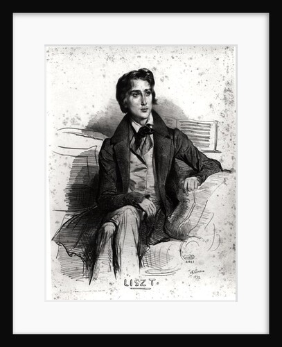 Portrait of Franz Liszt August 1832 by Achille Deveria
