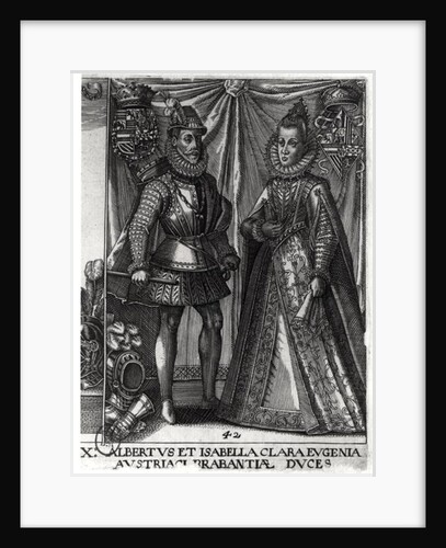 Portrait of Albert, Archduke of Austria and his wife Isabella Clara Eugenia Archduchess of Austria, 1613 by Austrian School