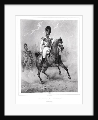 Portrait of Nicholas I Pavlovich on horseback with his Army by Victor Adam