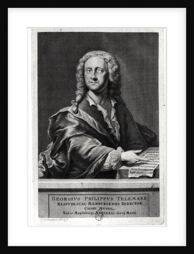 Portrait of Georg Philipp Telemann by Georg Lichtensteger
