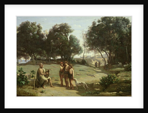Homer and the Shepherds in a Landscape, 1845 by Jean Baptiste Camille Corot