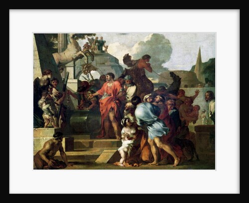 Augustus before the Tomb of Alexander III the Great by Sebastien Bourdon