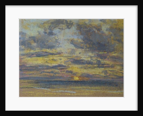Study of the Sky with Setting Sun, c.1862-70 by Eugene Louis Boudin
