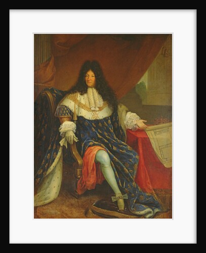 louis XIV Holding a Plan of the Maison Royale de Saint-Cyr by French School