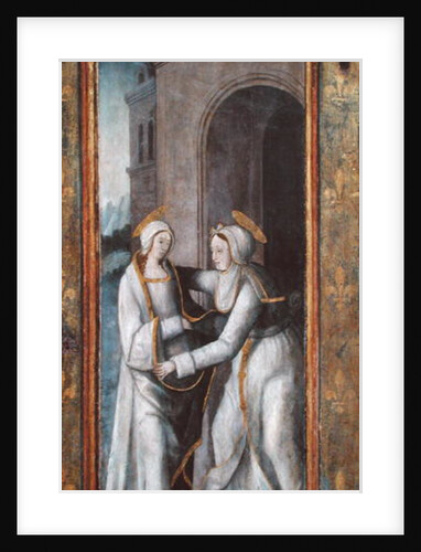 The Visitation, left hand panel from a triptych by French School