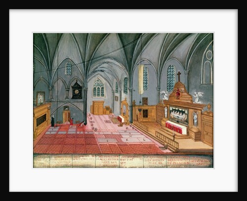 Interior of the Church by Louise Madelaine (after) Cochin