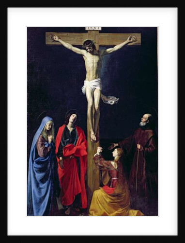 Christ on the Cross with the Virgin, Mary Magdalene, St. John and St. Francis of Paola by Nicolas Tournier