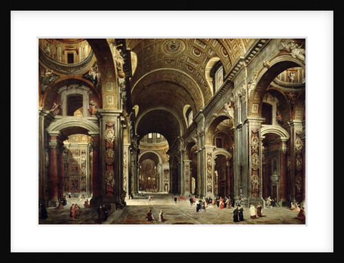 Cardinal Melchior de Polignac Visiting St. Peter's in Rome, 1730 by Giovanni Paolo Pannini or Panini