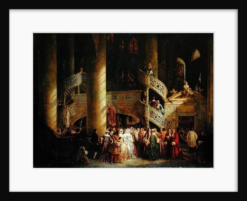 Interior of the Church of Saint-Etienne du Mont, The Rood-Screen, 1851 by Nicolas-Alexandre Barbier