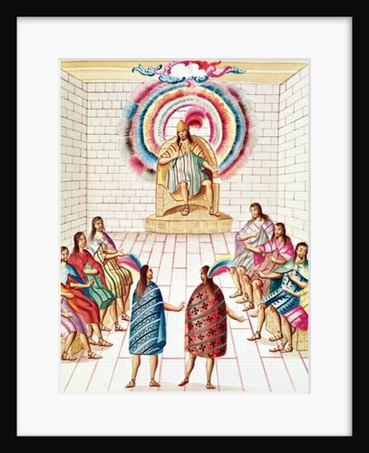 Tome 3 fol.7, Montezuma II and his Council by Diego Garcia Panes y Avellan