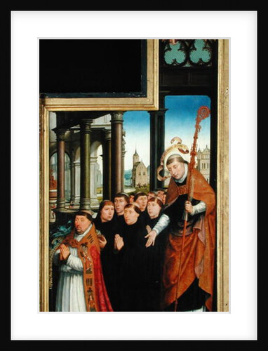 Polyptych of the Glorification of the Holy Trinity, panel depicting monks, 1509-15 by Jean the Elder Bellegambe