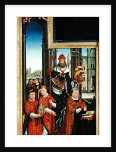 Polyptych of the Glorification of the Holy Trinity, panel depicting abbots, 1509-15 by Jean the Elder Bellegambe