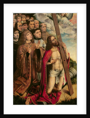 Christ the Mediator with Philip the Handsome and his Entourage, left hand panel from an altarpiece by Colijn de Coter